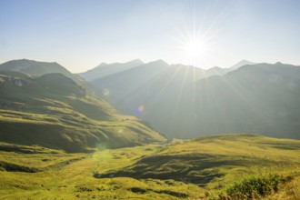 Sunrise in the Mountains at Hochalpenstraße, view from Fuscher Lacke, Pinzgau, Salzburg, Austria