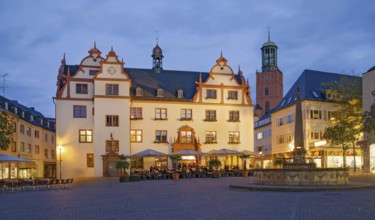 Old Town Hall illuminated Darmstadt Germany