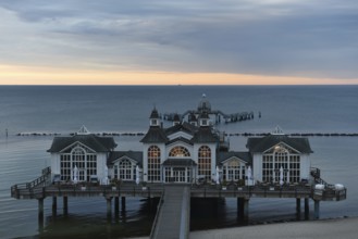 The Sellin pier on Rügen at sunset, Mecklenburg-Western Pomerania, Germany