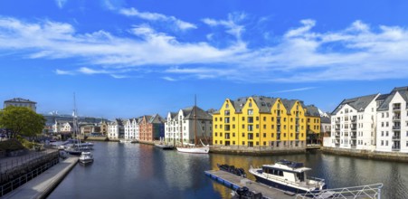 Alesund, port town on the west coast of Norway famous for Art Nouveau architecture and fjords