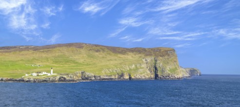 Scotland Shetland scenery in England with cliffs, ocean views and green pastures
