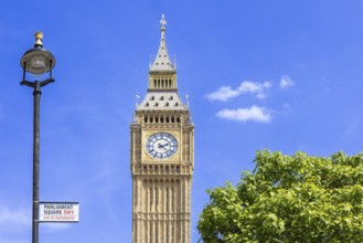 London, Tower of Big Ben on Parliament Square, Great Bell of Clock of Westminster
