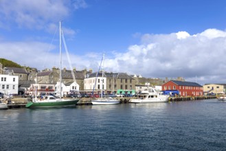 Lerwick, a coastal city in Shetland Scotland British Islands in England with scenic medieval houses