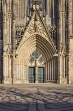 Magdeburg Cathedral, sandstone architecture, entrance portal, door, Magdeburg, state capital,