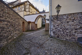 City gate, city wall, old town, half-timbered houses, cathedral square, Magdeburg, state capital,