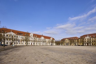 State parliament, hotel, Motel One, Ministry of Justice, row of houses, historic building, baroque