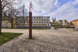 Mechthild von Magdeburg, sculpture, transparent plastic, sculptor Susan Turcot, Kloster Unser