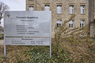 Tax office sign, tax audit, external wage tax audit, registration tax, sales tax, wage tax for