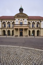 Historic town hall, old town centre, sandstone building, diffuse light, cloudy, Alter Markt,