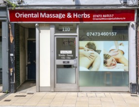 Oriental Massage and Herbs massage parlour, Fisherton Street, Salisbury, Wiltshire, England, UK