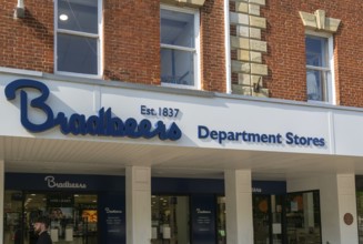 Bradbeers department store shop in city centre of Salisbury, Wiltshire, England, UK
