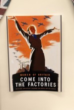 Exhibition of 1940s government public information wartime propaganda posters, Wiltshire, England,