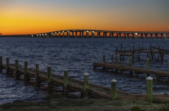 Bay St. Louis bridge connects the cities of Bay St. Louis and Pass Christian, Mississippi