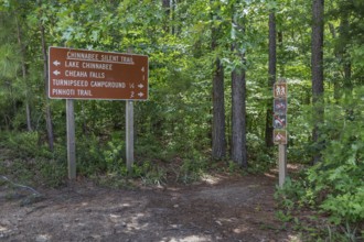 Signs at the Chinnabee Silent Trail trailhead