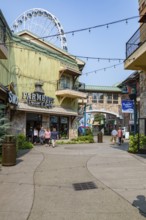 The Wheel ferris wheel behind the Farmhouse Decor and Gifts store at The Island recreation center
