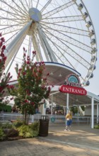 The Great Smoky Mountain Wheel ride attraction at The Island recreation center in Pigeon Forge,