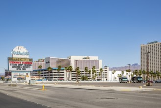 Edgewater and Aquarius casino resorts on South Casino Drive in Laughlin, Nevada
