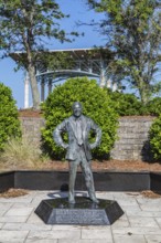 Statue of Mayor Vince Whibbs Sr. at the Community Maritime Park named for him in downtown