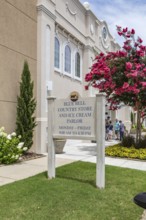 Sign outside the Blue Bell Creameries Country Store and Ice Cream Parlor in Sylacauga, Alabama