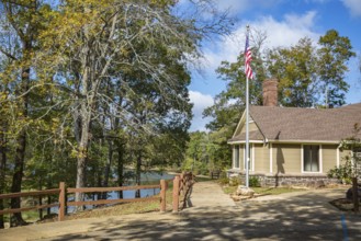 Visitor Center overlooking Lake Lee at Tombigbee State Park near Tupelo, Mississippi