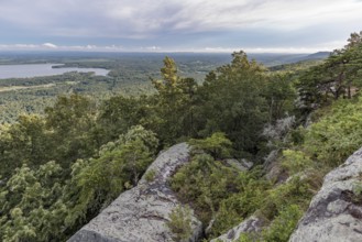 View of Weiss Lake from Cheyene Rock Village park near Leesburg, Alabama