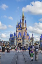 Cinderella's Castle at the end of Main Street in the Magic Kingdom at Walt Disney World, Orlando,