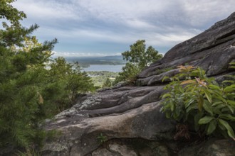 View of Weiss Lake from Cheyene Rock Village park near Leesburg, Alabama
