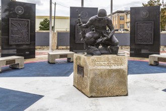 Fallen, Not Forgotten statue at the Santa Rosa County Veterans Memorial Plaza in downtown Milton,