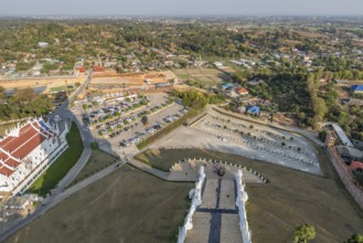 View from the inside of the head of the Guan Yin (Goddess of Mercy) statue at Wat Huay Pla Kang