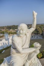 Statues around the perimeter of the Guan Yin (Goddess of Mercy) statue at Wat Huay Pla Kang Temple