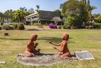 Statue of children playing on the campus of CRRU Shiangrai Rajabhat University in Chiang Rai,
