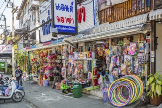 Toy store and flower shop in Chiang Rai Province of Northern Thailand