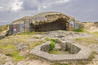 Old bunker which was included in the atlantic wall from World war II on the france coast, Crozon