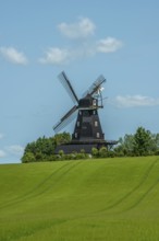 Övraby windmill, Dutch type, built in 1887 and in use until 1974. In Tomelilla municipality, Skåne