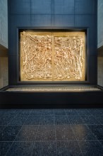 Mass grave with the bones of 47 fallen soldiers, interior photo, Museum Lützen 1632 in memory of