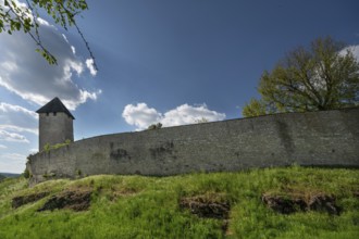Burgnauer with watchtower of Lengenfeld Castle, dating from the 12th century, Burglengenfeld, Upper