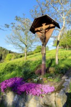 Crucifix by the wayside, Haslach im Kinzigtal, Black Forest, Baden-Württemberg, Germany