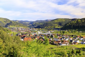 View of Haslach im Kinzigtal, Black Forest, Baden-Württemberg, Germany