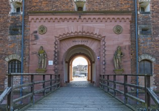 Germersheim Fortress, royal Bavarian fortress, Ludwigstor, gate building, inside of the gate,