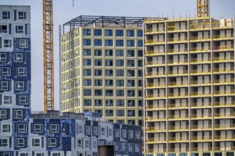 Construction of over 920 student flats at Cambridgelaan in the Science Park, University of Utrecht,