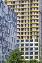 Construction of over 920 student flats at Cambridgelaan in the Science Park, University of Utrecht,