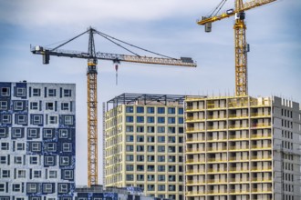 Construction of over 920 student flats at Cambridgelaan in the Science Park, University of Utrecht,