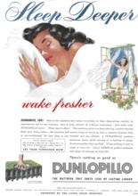 Dunlopillo latex mattress advert advertising in Country Life magazine UK 1951