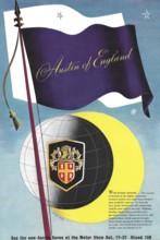 Austin of England car advert advertising in Country Life magazine UK 1951