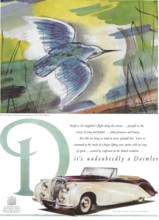 Daimler car advert advertising in Country Life magazine UK 1951