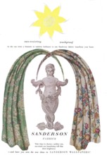 Sanderson fabrics advert advertising in Country Life magazine UK 1951