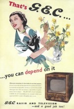 GEC radio and television advert advertising in Country Life magazine UK 1951