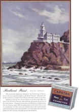 Hartland Point Bristol Channel Capstan medium strength cigarettes advert advertising in Country