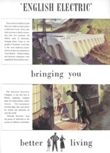 English Electric HEP hydro electricity advert advertising in Country Life magazine UK 1951