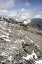 Mountain peak Kleiner Hornkopf, view from the summit of the Keeskopf, Schober group, Hohe Tauern